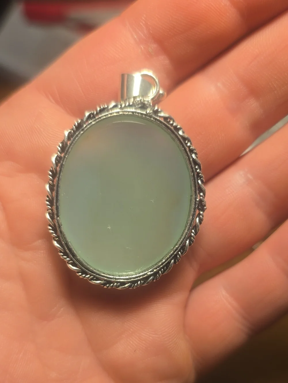 Aqua Chalcedony Pendant.